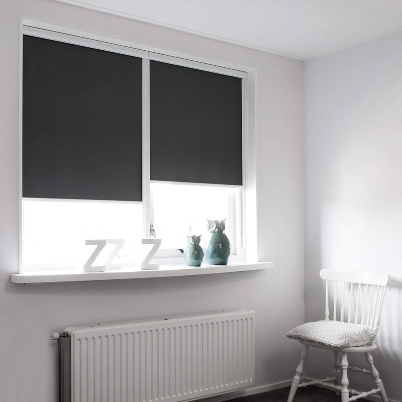 Sol Royal Kassettenrollo mit Führungsschiene SolReflect K24 60x175 cm Schwarz - Blackout Thermorollo