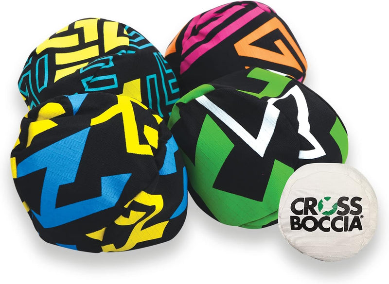 Crossboccia 970828 (Soft Boule Set Family Pack Pro, Wurfspiel aus Stoff für Indoor und Outdoor, für