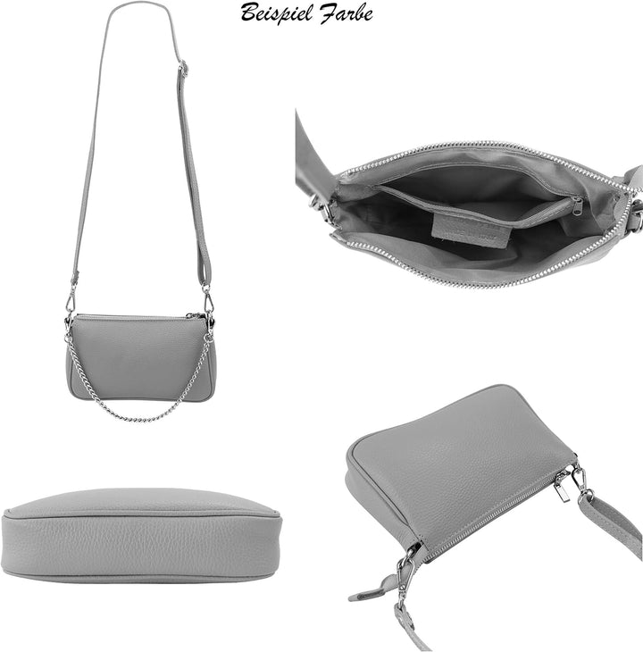 SH Leder Echtleder Schultertasche Umhängetasche Handtaschen Clutch kleine Tasche Abendtasche 23x13cm