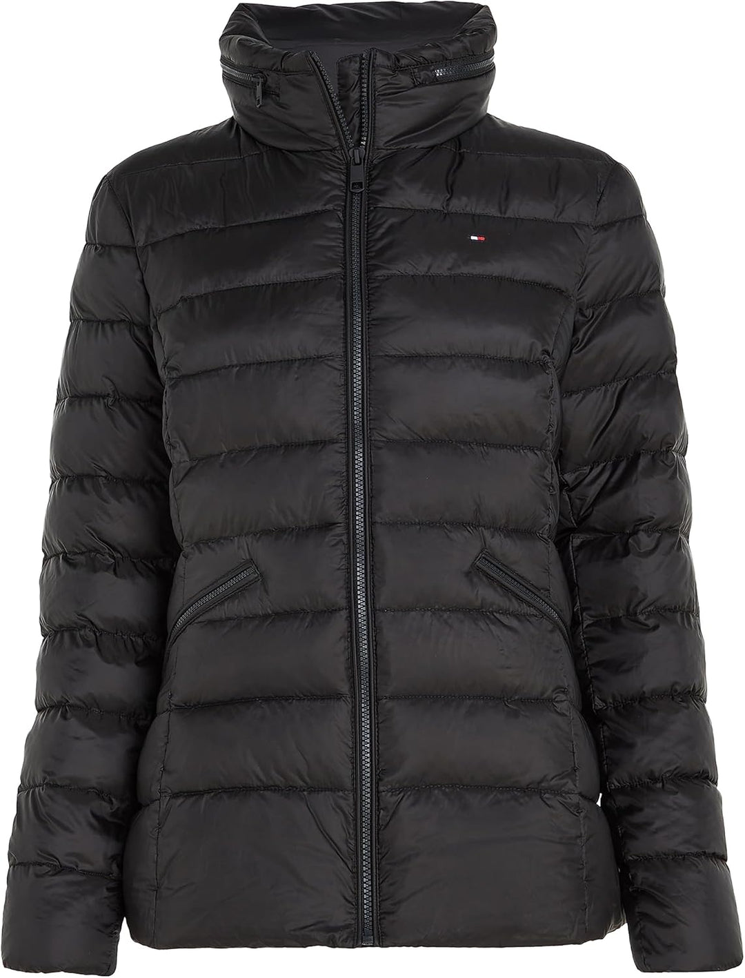 Tommy Hilfiger Damen Mw Global Stripe Gepolsterte Jacken XXL Schwarz (Black), XXL Schwarz (Black)