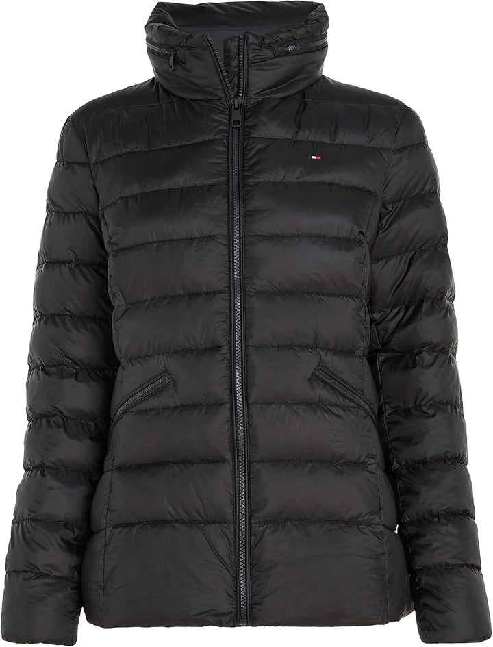 Tommy Hilfiger Damen Mw Global Stripe Gepolsterte Jacken XXL Schwarz (Black), XXL Schwarz (Black)