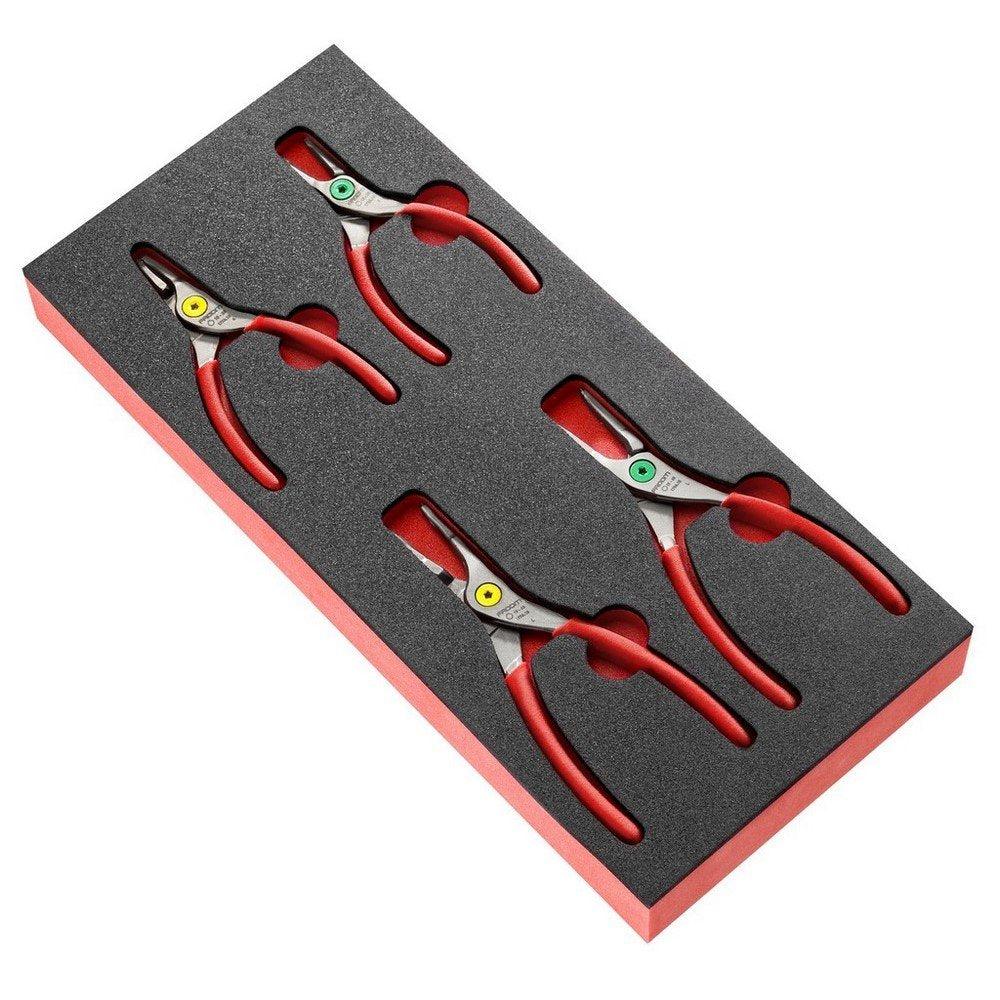 FACOM Modul mit 4 Seegeringzangen, Schaumstoffeinlage, 1 Stück, MODM.PCSN
