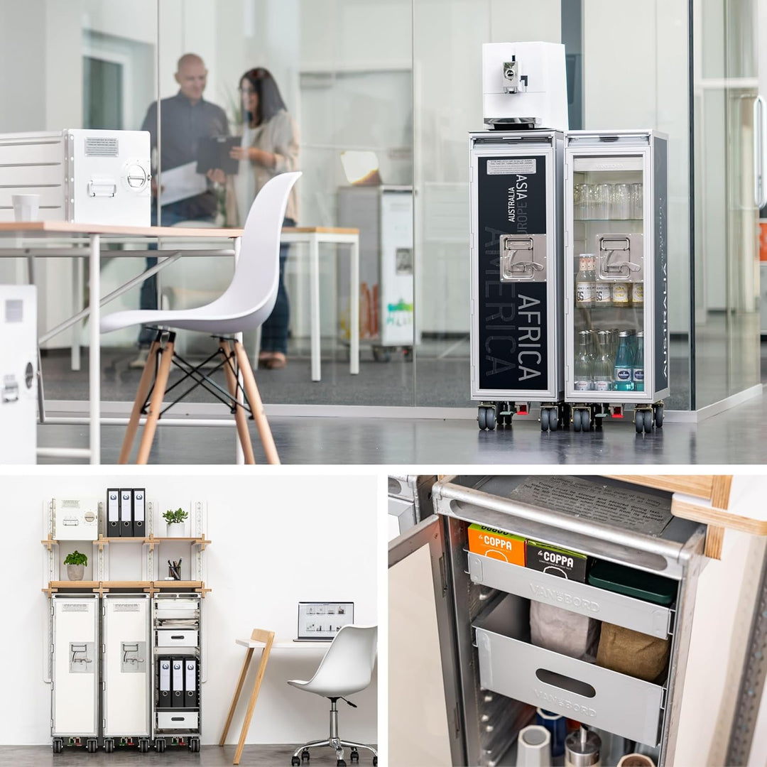 Airline Trolley Kontinente, Büroschrank, Küchenwagen mit Rollen, Aktenschrank klein, Norm: Atlas, 10