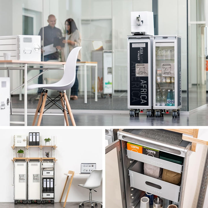 Airline Trolley Kontinente, Büroschrank, Küchenwagen mit Rollen, Aktenschrank klein, Norm: Atlas, 10