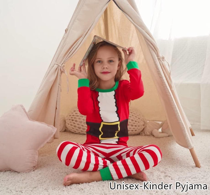 LOLPIP Jungen Pyjama Langarm 4-teilig Kleine Kinder Nachtwäsche Schlafanzug Set 2-14 Jahre Weihnacht