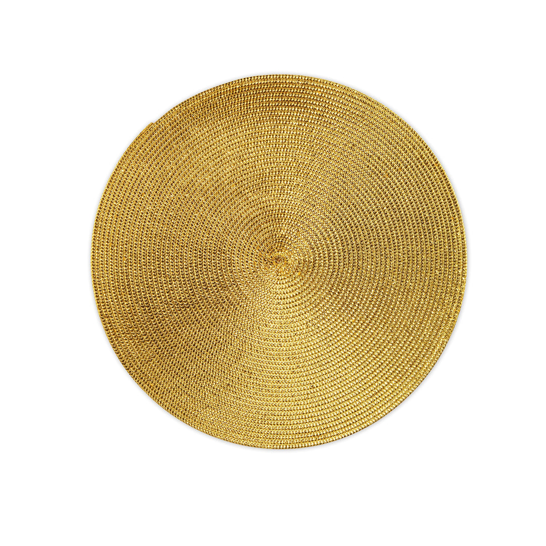 Excelsa Platzsets, rund, 36 cm Durchmesser, Polypropylen, 6 Stück Diametro: 36 cm. Gold, Diametro: 3
