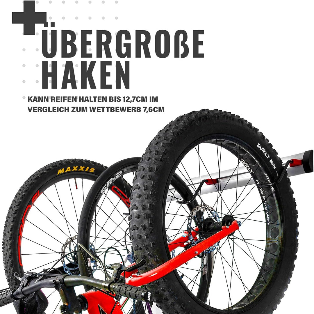 PRO BIKE TOOL Fahrrad Wandhalterung für 3 oder 6 Fahrräder - Verstellbare Garage & Wohnung - Vertika