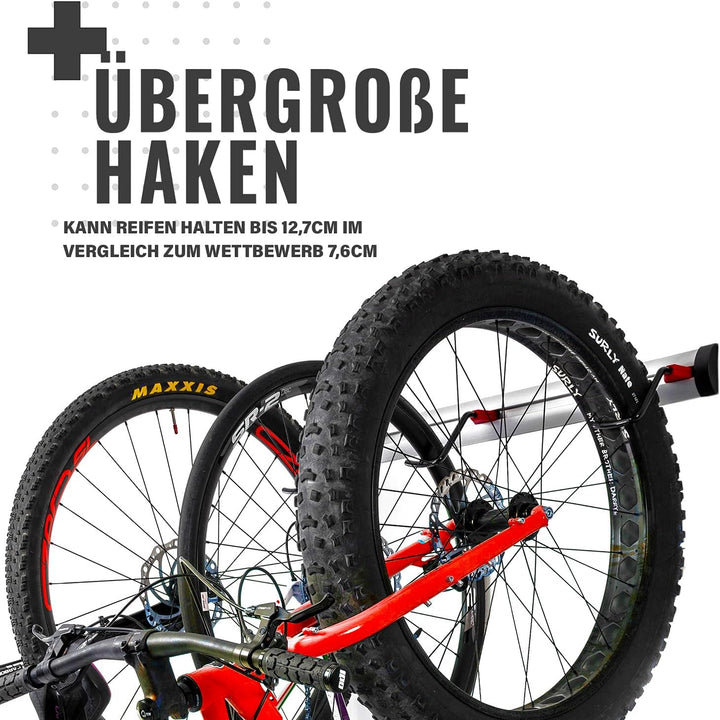 PRO BIKE TOOL Fahrrad Wandhalterung für 3 oder 6 Fahrräder - Verstellbare Garage & Wohnung - Vertika