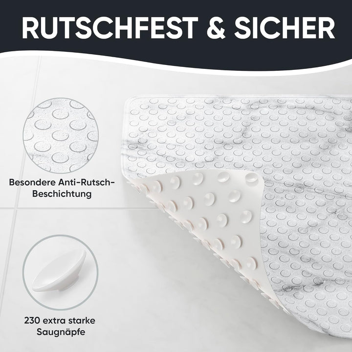 Sanilo Badematte 53 x 53 cm, rutschfeste Duschmatte für Dusche und Badewanne, Antirutschmatte maschi