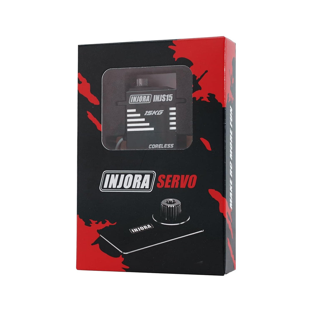 INJORA INJS15 15KG Kernloser Mikroservo mit Hohem Drehmoment für 1/18 1/24 RC Crawler Upgrade