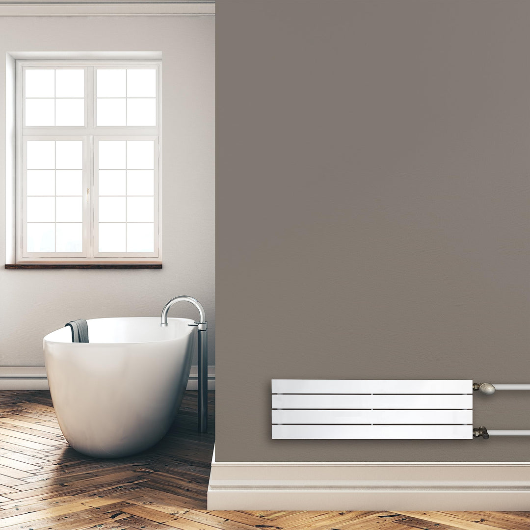 Paneelheizkörper Heizkörper Badheizkörper horizontal 298 x 1000 seitlicher Anschluss (335 Watt nach