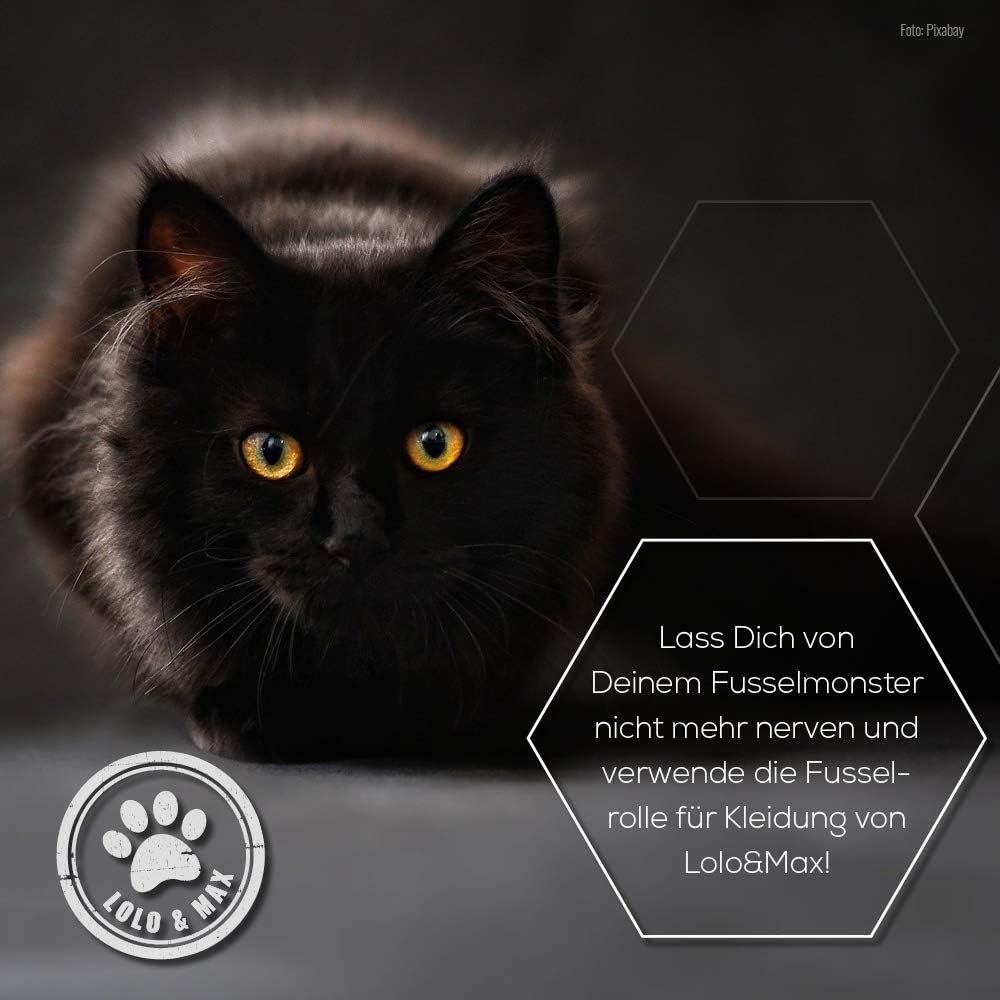 Lolo & Max Fusselbürste Kleidung - Fusselbürste – Tierhaarentferner -Tierhaare Aller Art – Wiederver