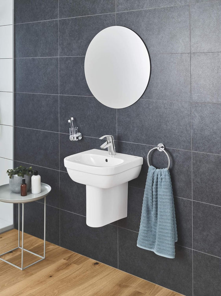 GROHE Eurosmart - Einhand-Waschtischarmatur für das Bad (S-Size, mit Zugstange, Ablaufgarnitur, Temp