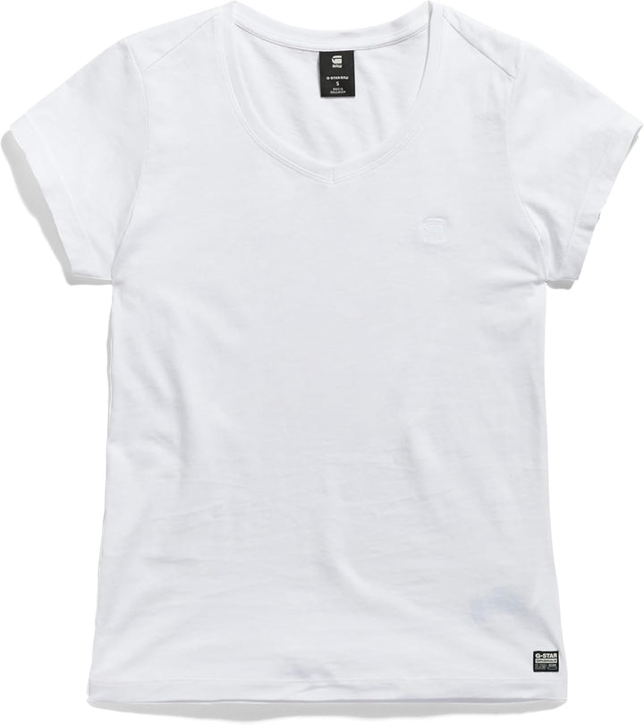 G-Star RAW Damen Eyben Slim V-Neck Top 2.0 Tops XXS Weiss (White D24533-4107-110), XXS Wei&#xDF; (Wh