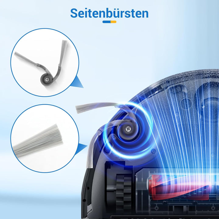 Zubehör für Roborock Saros 20/ Saros 10R/ Qrevo CurvX/Qrevo Curv 2 Pro Saugroboter Ersatzteile, 2 Ha