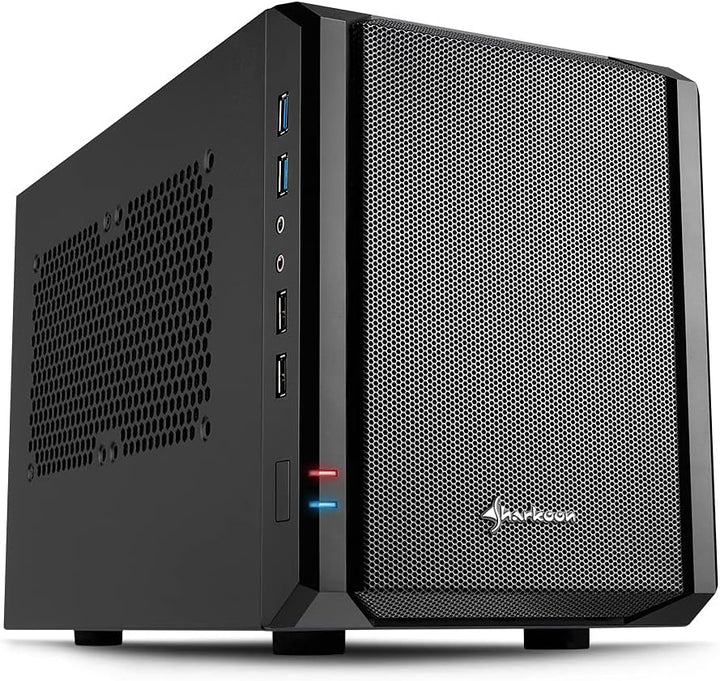 Sharkoon QB One PC-Gehäuse (Mini-ITX, 2X 2,5/3,5 interne, 2X USB 3.0/2.0),Schwarz