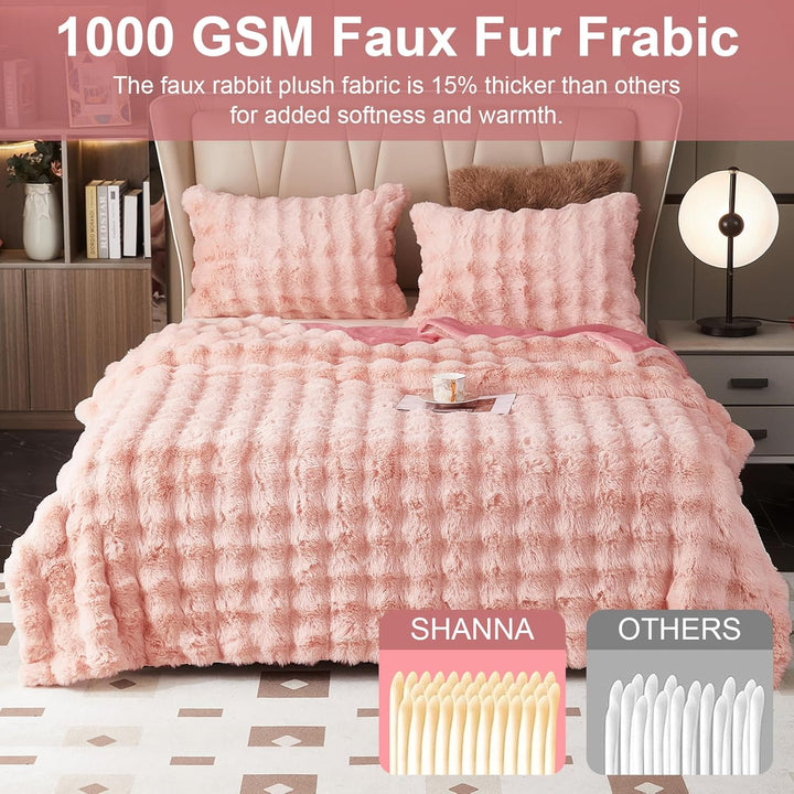 Kuscheldecke Kaninchen Plüsch Decke Super Soft Wohndecke Dick 1000 G/M² Flanell Decke Couchdecke War