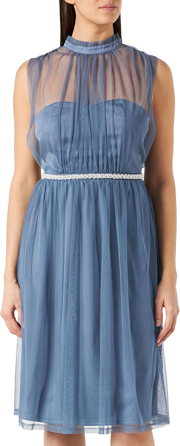 ESPRIT Damen Kleid, M 420/Grey Blue