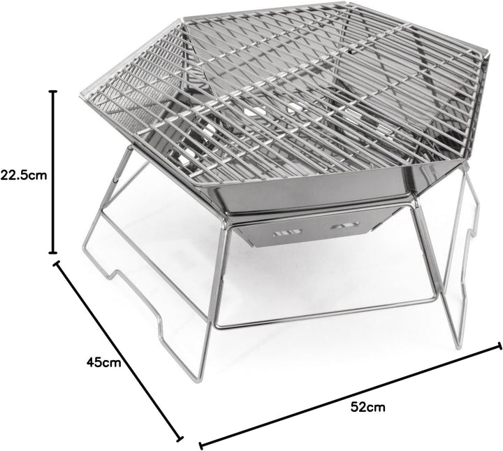 Origin Outdoors Unisex – Erwachsene Hexagon Grill-und Feuerschale, Mehrfarbig, One Size