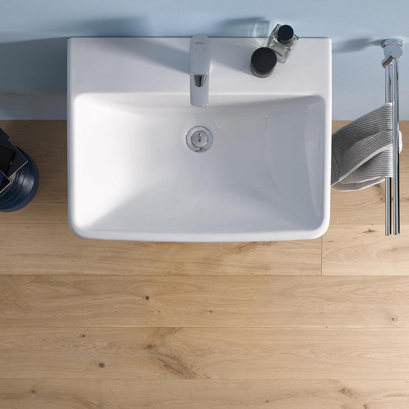 Duravit No.1 Waschtischarmatur, Grösse M (Auslauf Höhe 117 mm), Wasserhahn Bad mit Zugstangen-Ablauf