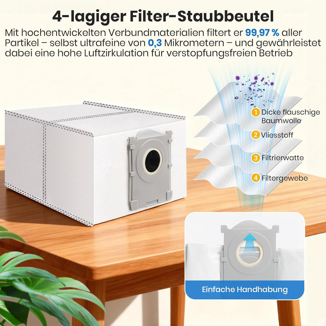 25 Stück Ersatzteil Zubehör für Ecovacs Deebot T30C Omni / T30C Saugroboter, 2 Hauptbürste, 6 Wischt