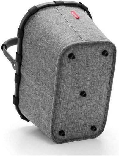 reisenthel carrybag Frame Twist Silver + Cover Black - Einkaufskorb mit Cover und praktischer Innent