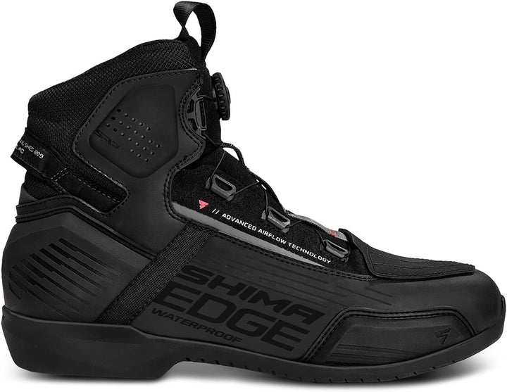 SHIMA EDGE, Motorradschuhe für Männer - Verstärkte Strassenreitschuhe mit ATOP-Verschlusssystem Wass