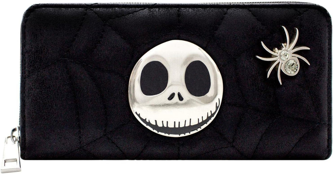 The Nightmare Before Christmas Gestepptes Spinnennetz Schwarz Portemonnaie Geldbörse