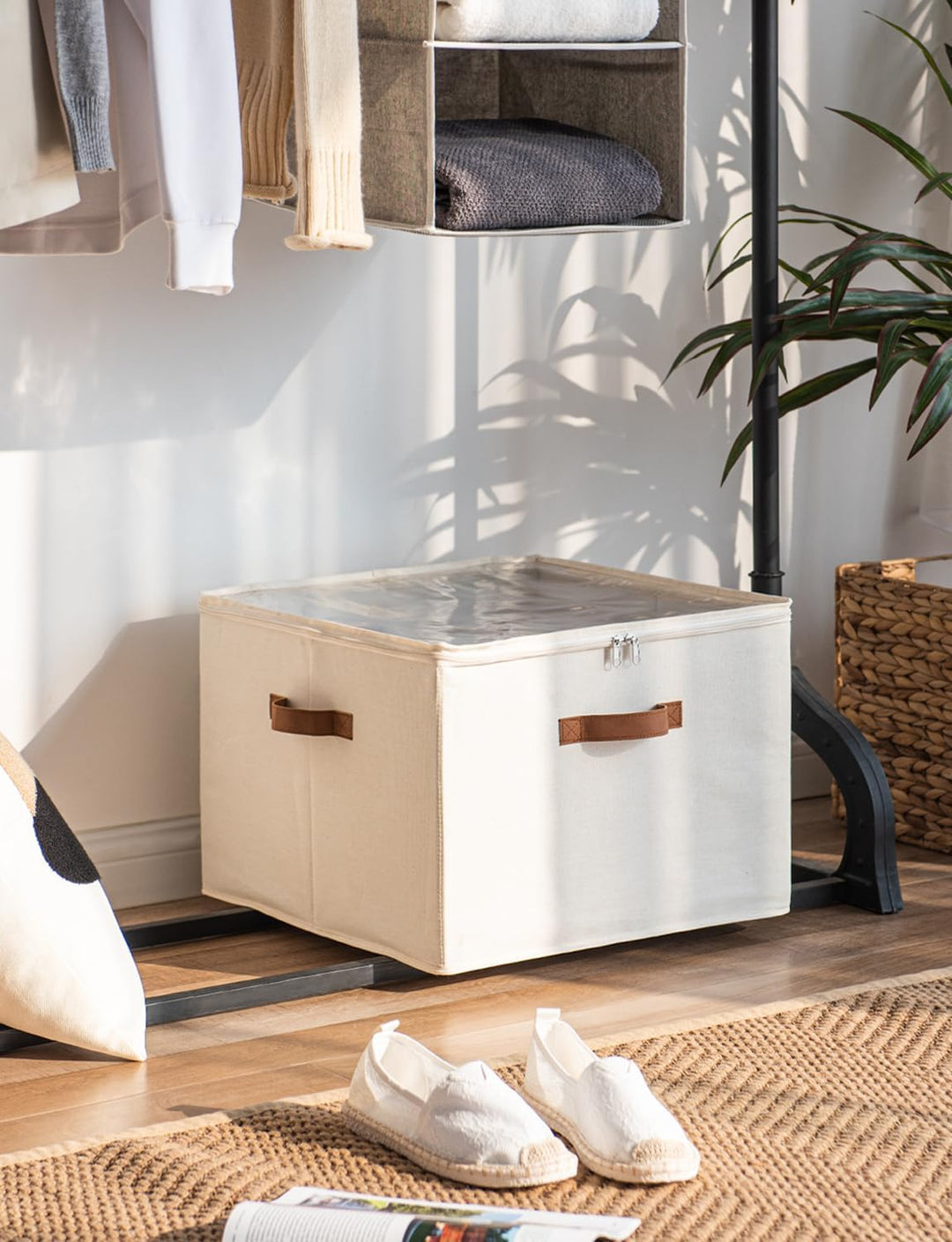 StorageWorks Schuh-Organizer für Schrank, Schuhboxen stapelbar, grosse Schuhorganizer platzsparend f