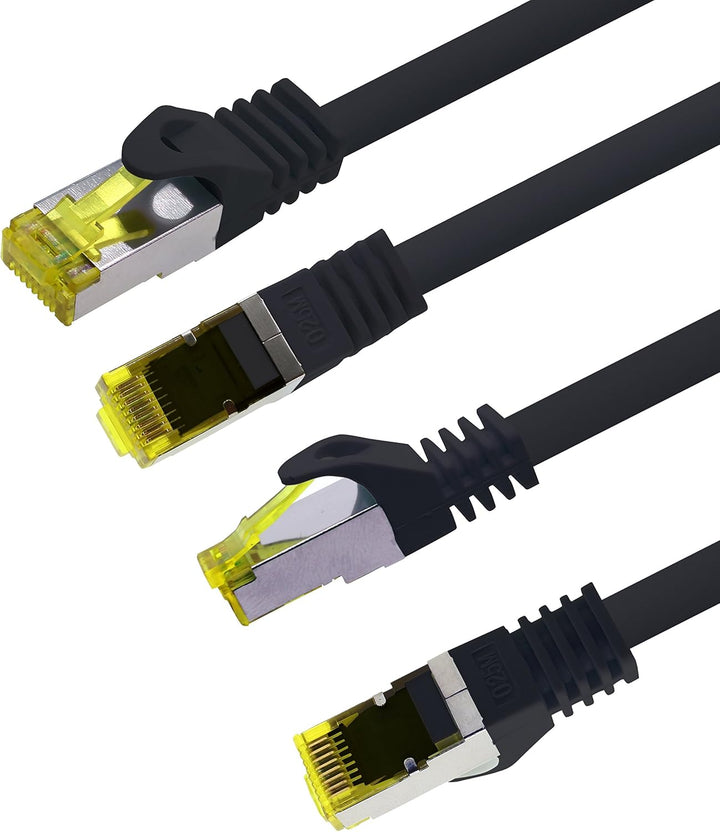 Cat.7 Netzwerkkabel 10m Schwarz 10 Stück Cat7 Ethernetkabel Netzwerk LAN Kabel Rohkabel 10 Gb s SFTP