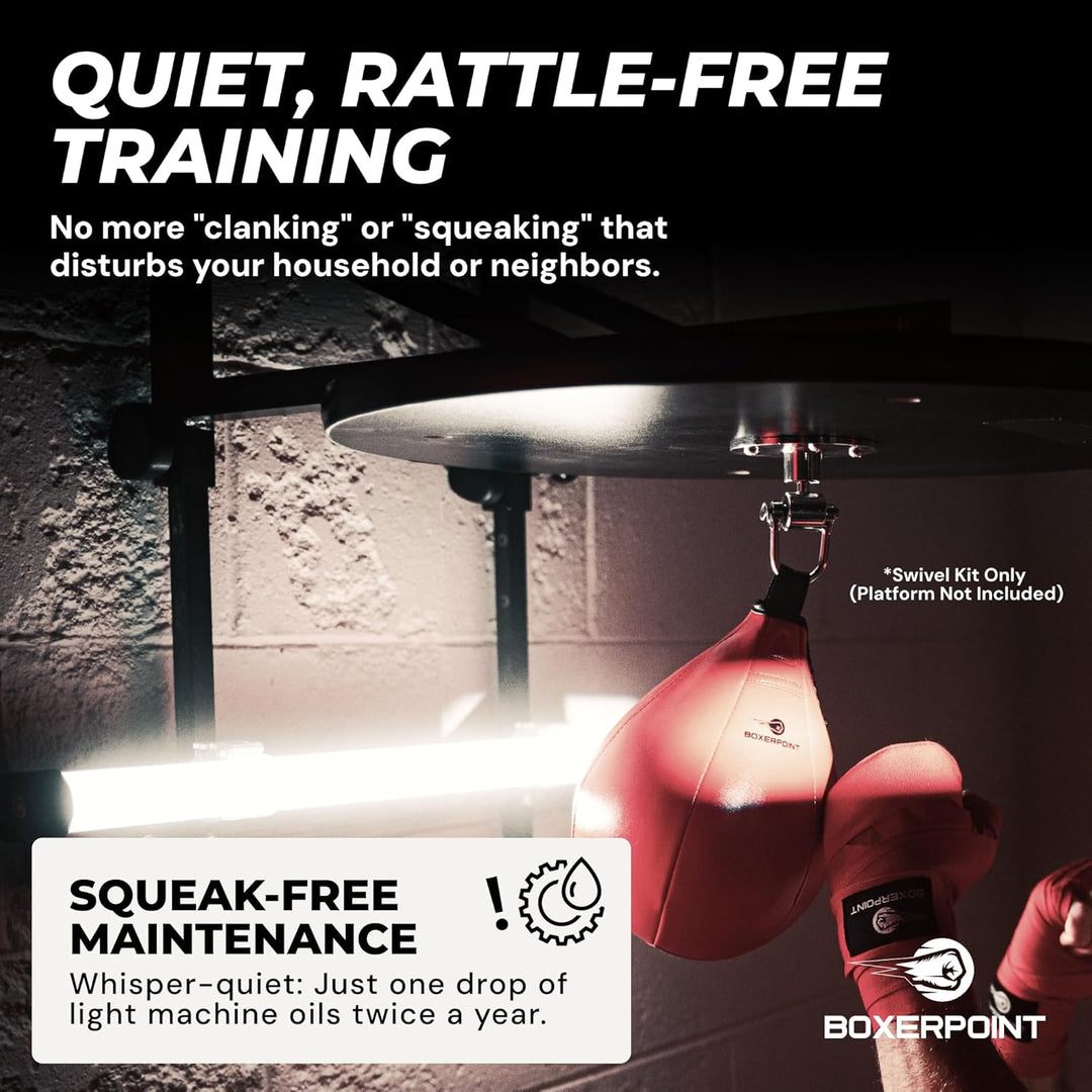 Speed Bag Swivels - Stainless Steel Speedbag Swivel - Boxing Swivel with 360° Ball Bearing - Complet