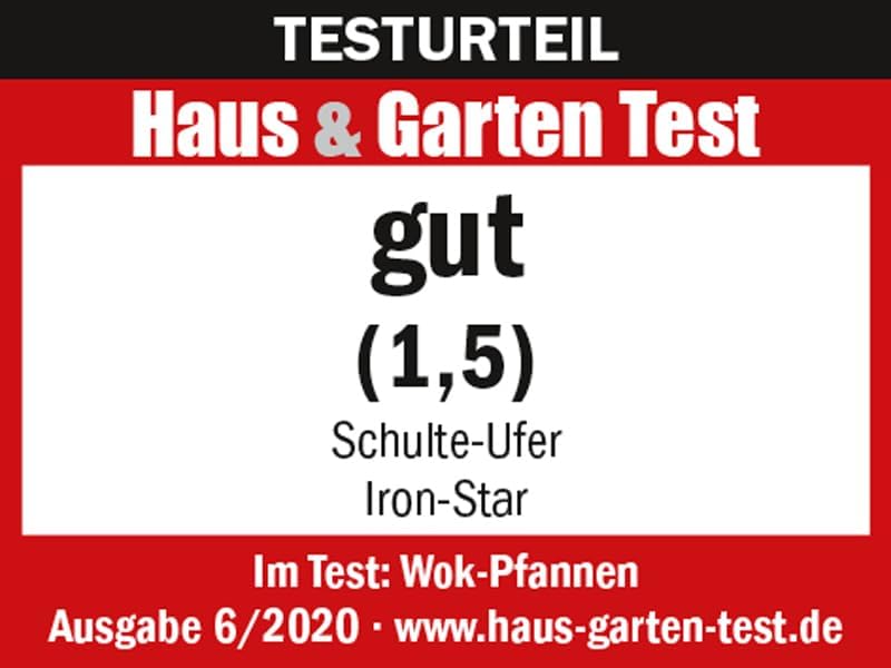 Schulte-Ufer 1460-28 i Wokpfanne Iron-Star | Eisenpfanne | unbeschichtet | 28 cm | ca. 3,30 l, Schwa