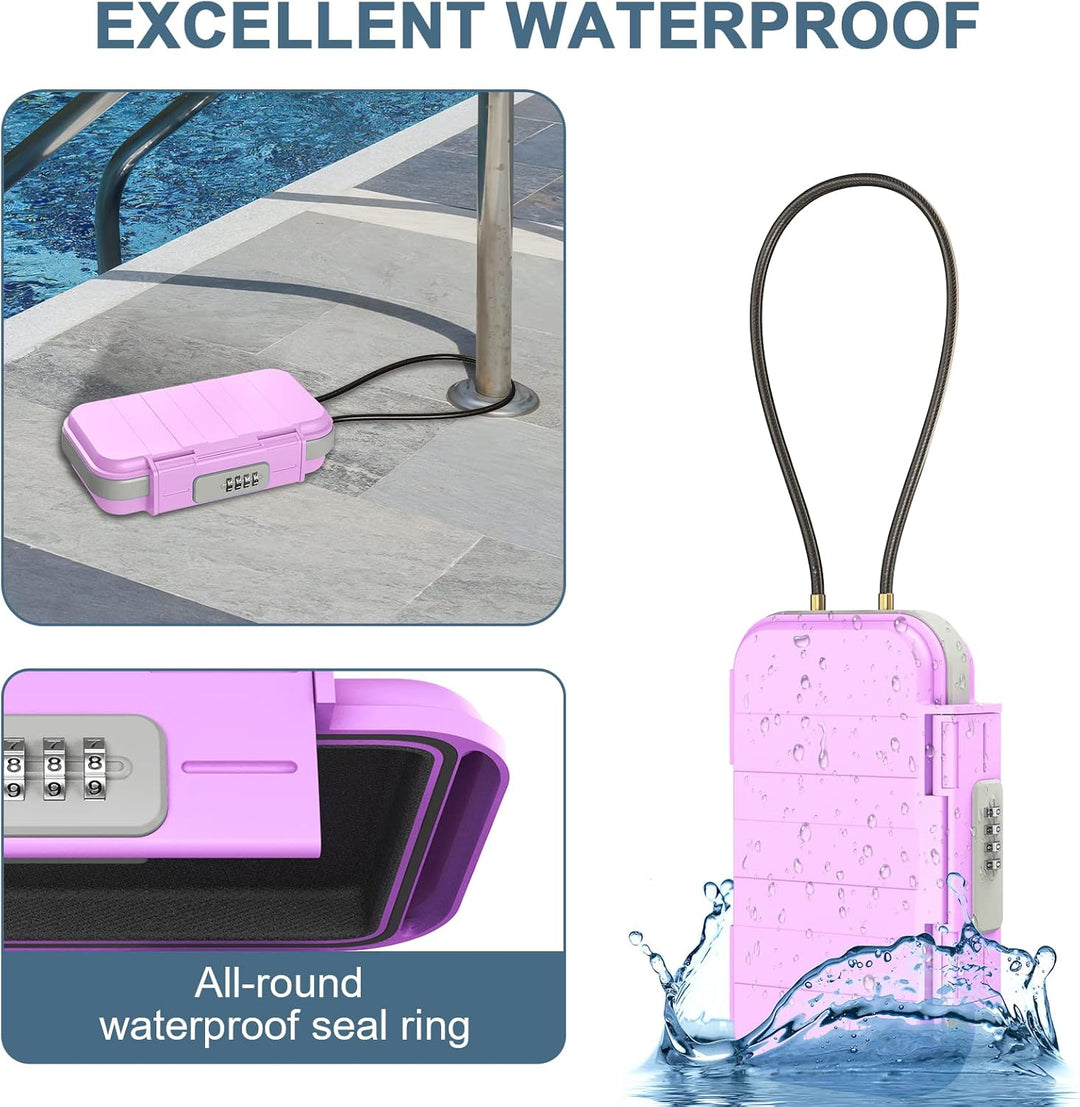 Tragbarer Tresor, Ankilo Sicherheitsbox mit Zahelncode,Wasserdicht Anti-Diebstahl Mini Tresor Zahlen