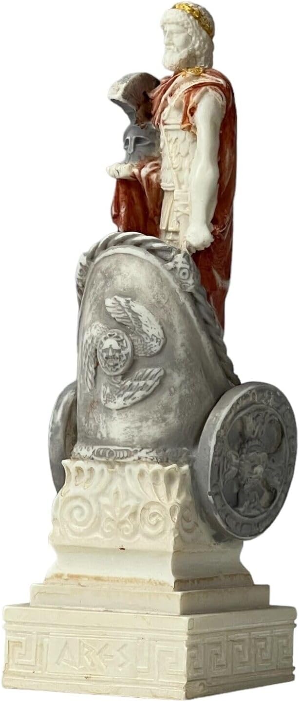 Ares Mars Skulptur, griechisch, römisch, Gott des Krieges, handbemalt, 17 cm