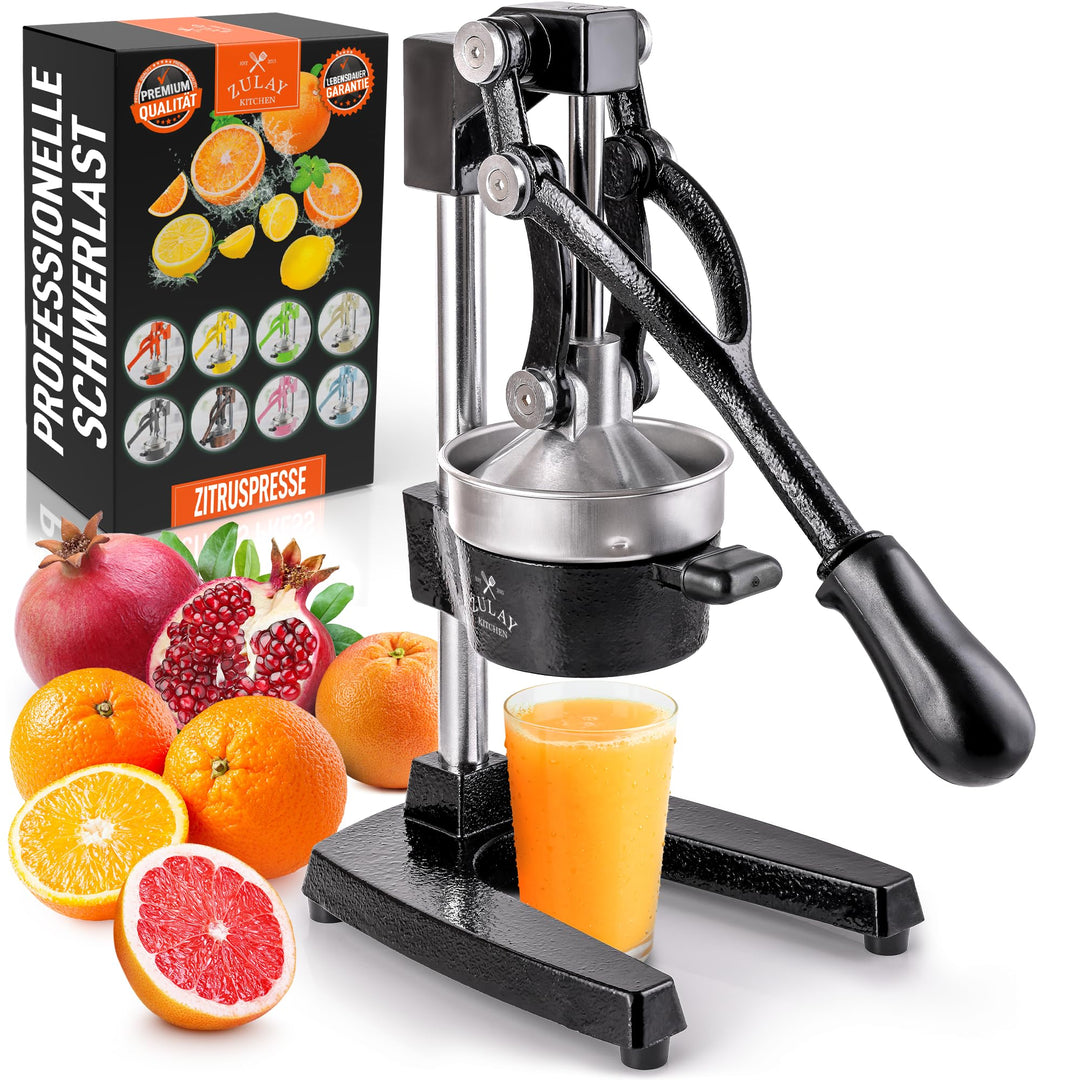 Zulay Kitchen professionelle zitruspresse - manuelle zitruspresse und orange squeezer - metall lemon