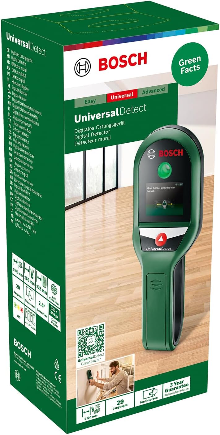Bosch Ortungsgerät UniveralDetect (Schritt-für-Schritt Anleitung im Display für einfache Bedienung,