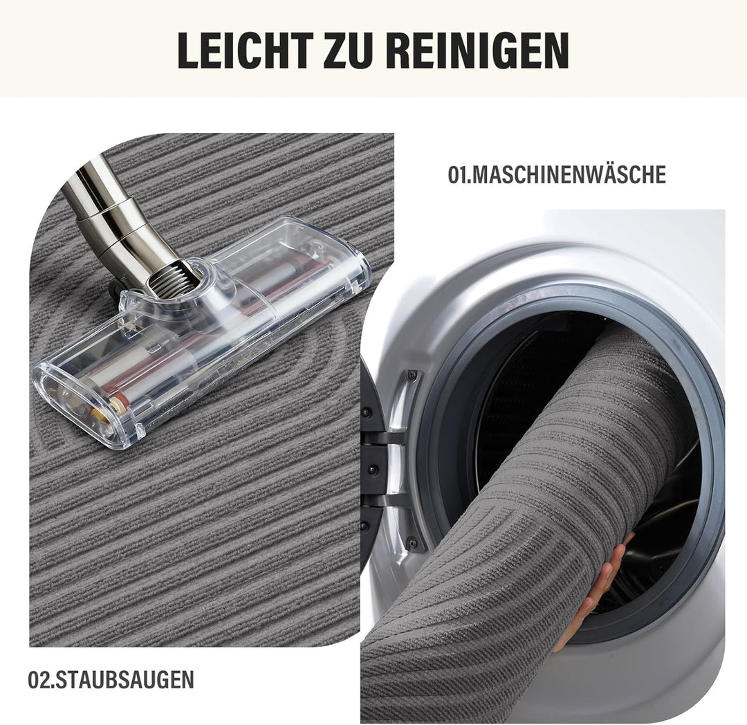 Schmutzfangmatte Innen Aussen 80x120cm, Fussmatte haustür-Schwarz Grau 80cmx120cm, Grau 80cmx120cm