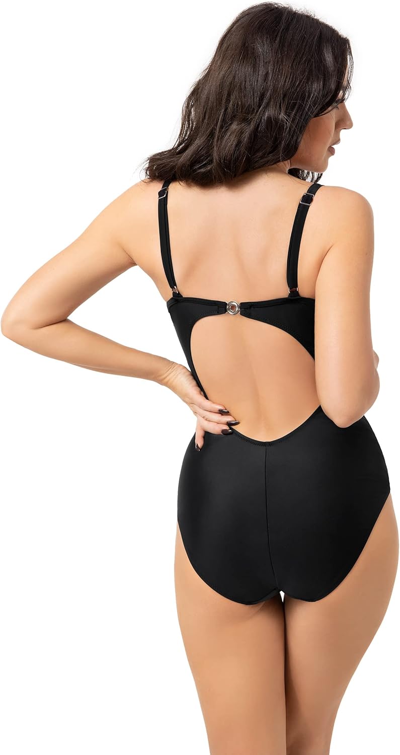 Selente My Secret Damen attraktiver Badeanzug mit Bügel (Made in EU) 36 Schwarz, 36 Schwarz