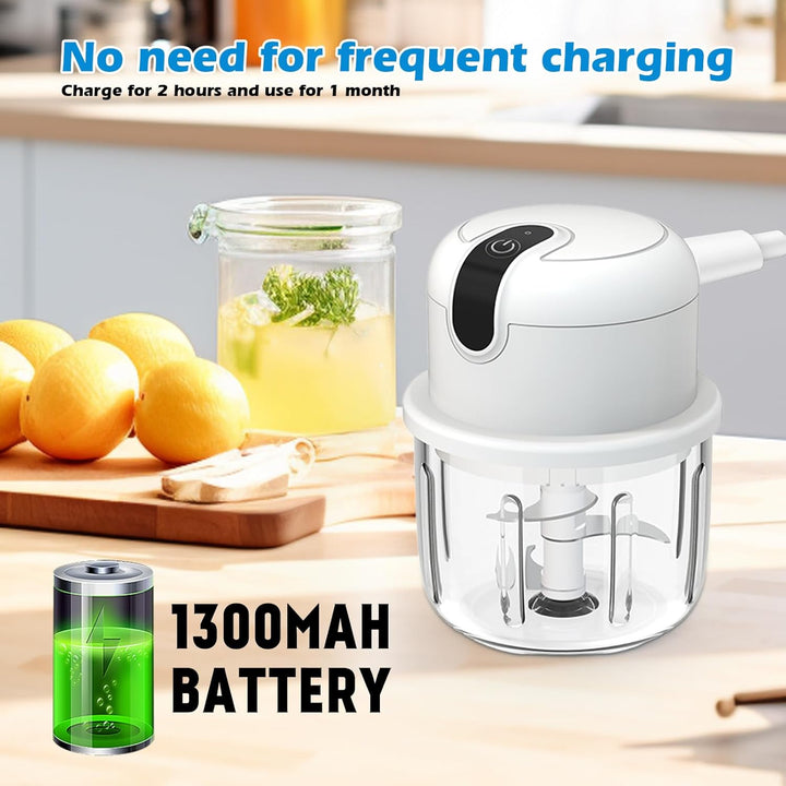 Zwiebel Zerkleinerer, Mini Zerkleinerer Elektrisch, Zerkleinerers Küche Elektrisch 100/250/350 ml, U