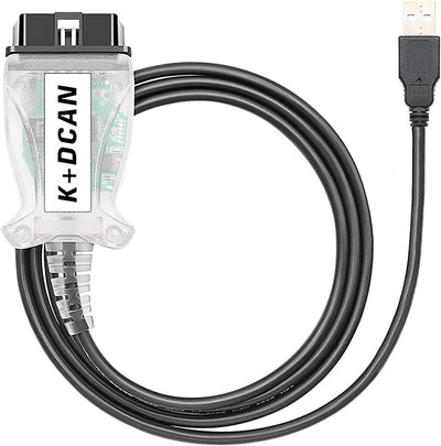 Alchiauto DCAN K+ dcan k-dcan k d can Ediabas Cable Interface OBDii k-can Cable White, White