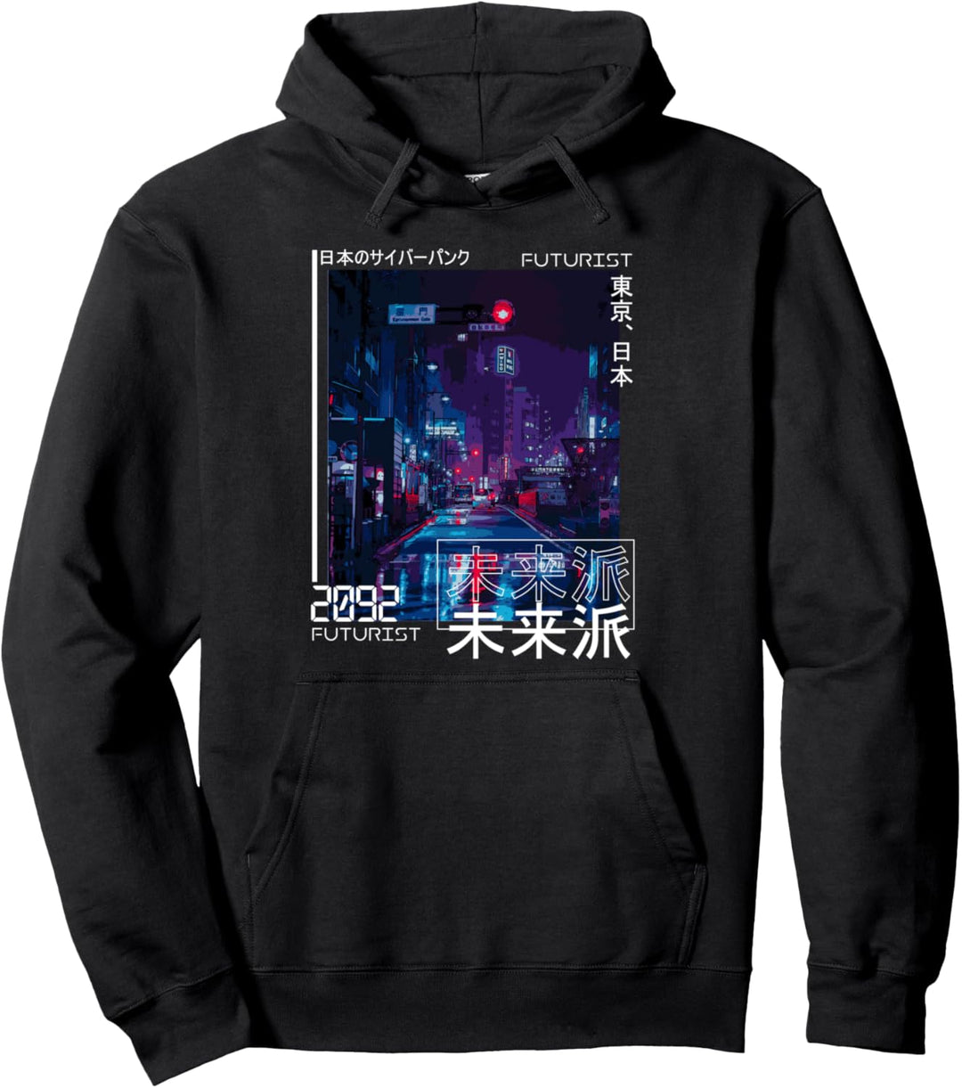 Japanese Cyberpunk Tokyo Streetwear Aesthetic Japan Lover Pullover Hoodie