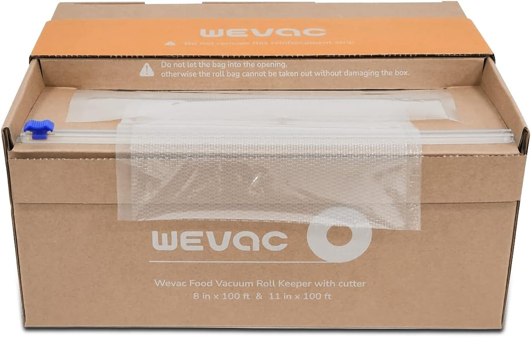 Wevac Profi- Vakumierfolienrolle 20x3000cm & 28x3000cm Vakuumierbeutel Rolle für Lebensmittel, BPA-f
