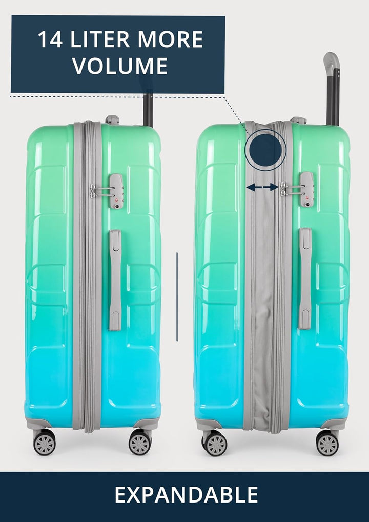 suitline - grosser Hartschalen-Koffer Koffer Trolley Rollkoffer XL Reisekoffer, TSA, 76 cm, ca. 96-1