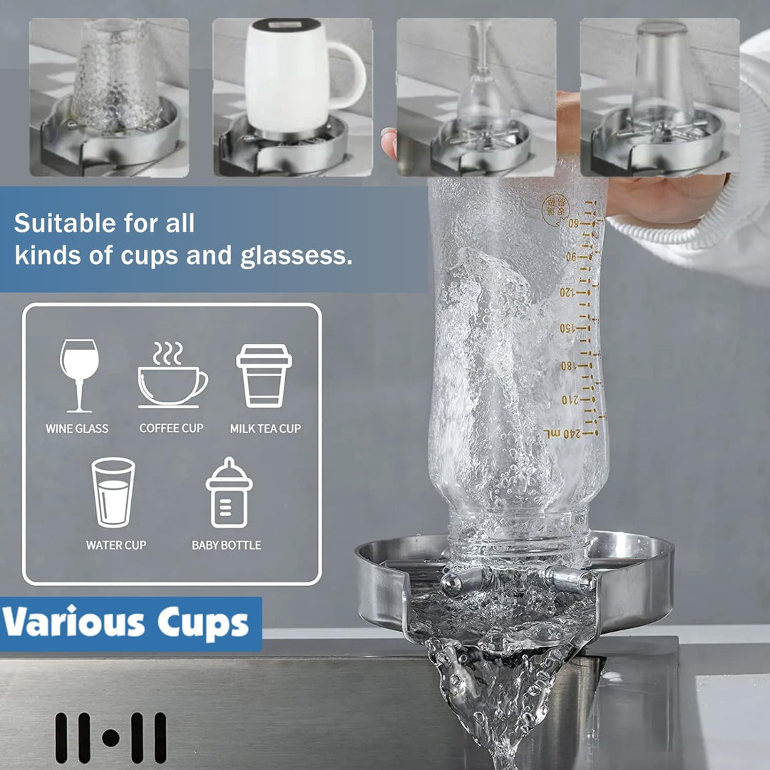 Edelstahl Tassenreiniger, Glasspüler Bar Counter Automatischer Tassenreiniger Edelstahlwaschmaschine