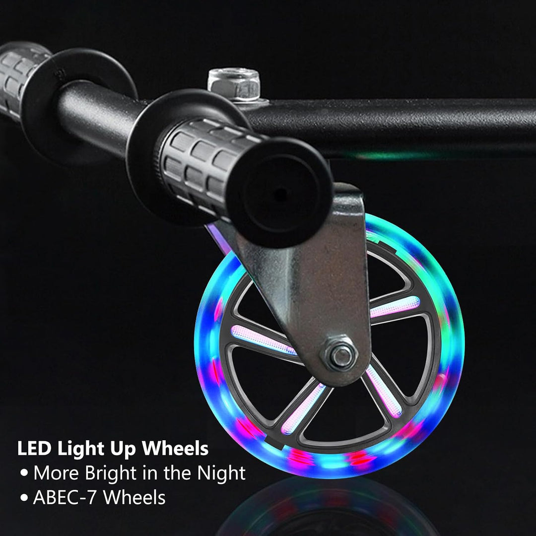 Leuchtende Stunt Scooter Rollen 2 Stück, 200mm LED Scooter Ersatzräder Räder, LED-Lichtrollen Mit AB