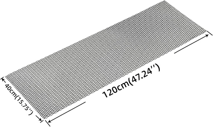 AggAuto 120×40cm Schwarz Auto Renngitter, Lochgrösse Möwe 8×25mm Wabengitter, Streckgitter, Aluminiu