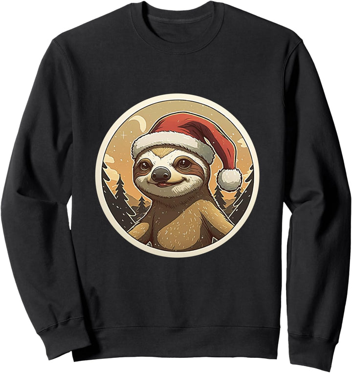 Lustiges Faultier Weihnachten Outfit Faultier Weihnachtsmann Sweatshirt
