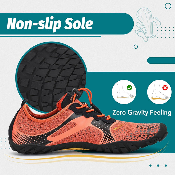 SAGUARO Unisex Barfussschuhe Outdoor Zehenschuhe mit Breite Zehenbox & Zero-Drop Sohle Gr.36-48 37 E