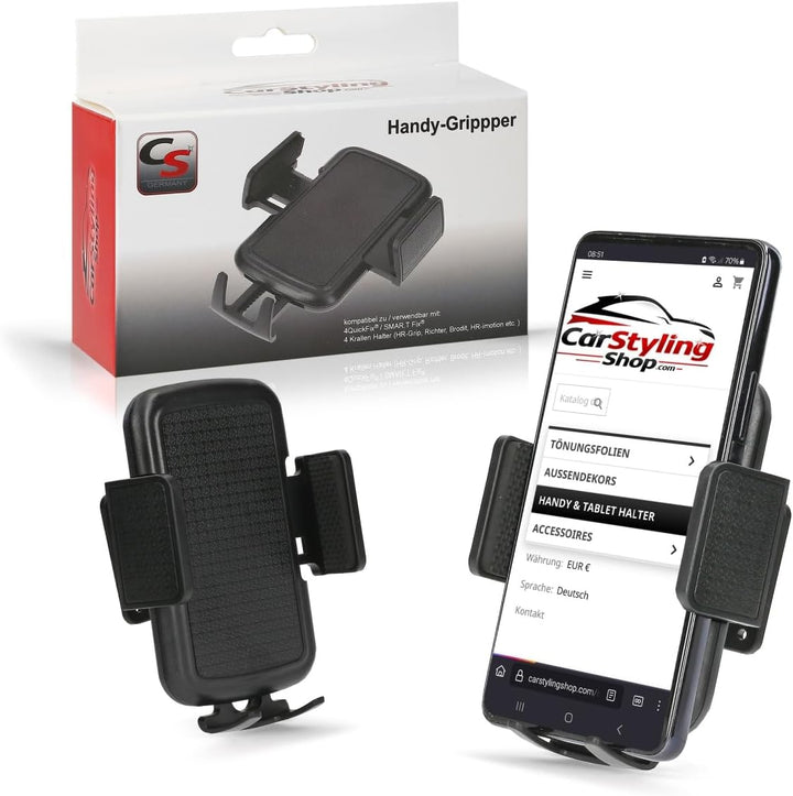 Armaturenbrett Universal Halterung für Smartphones Handys von 52-92mm Breite passend für z.B. Apple