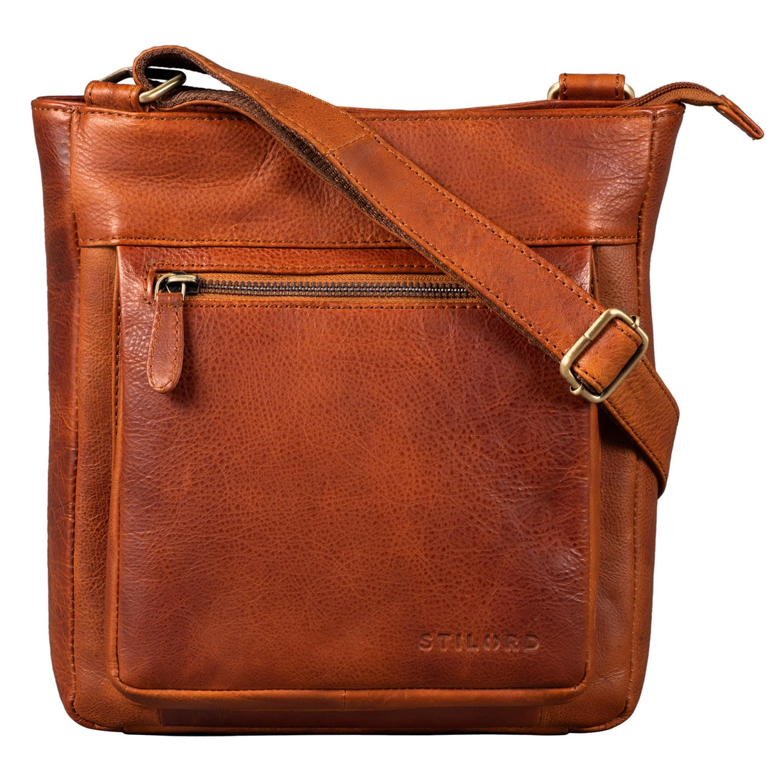 STILORD 'Kaja' Vintage Ledertasche Damen Umhängetasche Handtasche Crossbody Bag Elegante Schultertas